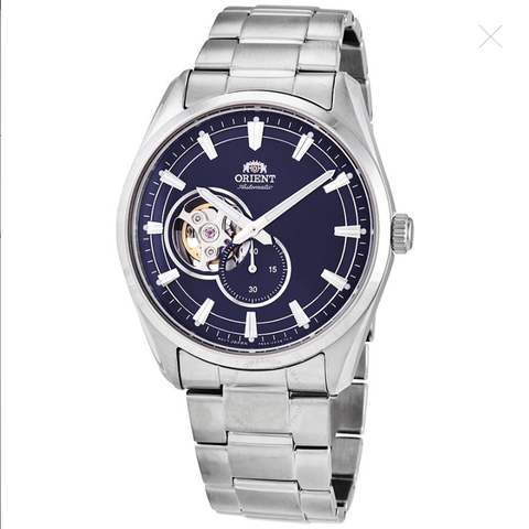 Open Heart Blue Dial Stainless Steel Men's Watch RA-AR0003L10B