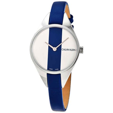 Rebel Quartz Silver and Blue Dial Ladies Watch K8P231V6