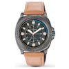 CTO Eco-Drive Black Dial Khaki Leather Strap Men's Watch BJ6475-00E