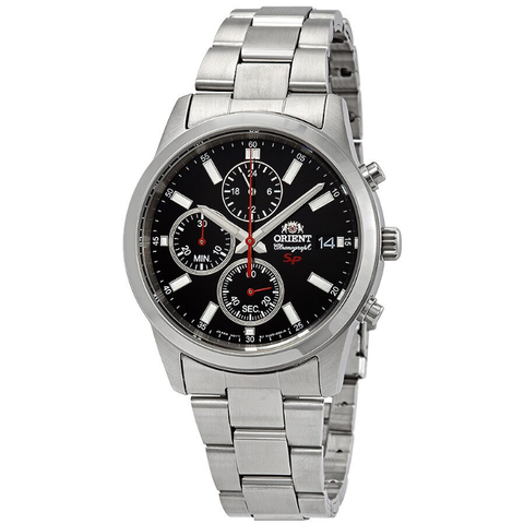 Sporty Chronograph Black Dial Men's Watch FKU00002B