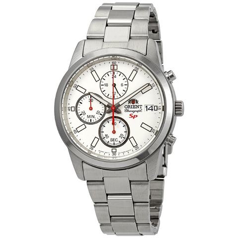 Sporty Chronograph White Dial Men's Watch FKU00003W