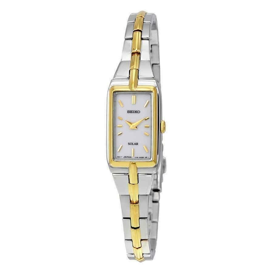 Mua đồng hồ Seiko Solar Quartz White Dial Two-Tone Ladies WatchSUP272 –  Thiên Đường Hàng Hiệu