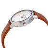 Modernist Quartz White Dial Brown Leather Ladies Watch NY2676