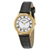 Solar White Dial Black Leather Ladies Watch SUP304