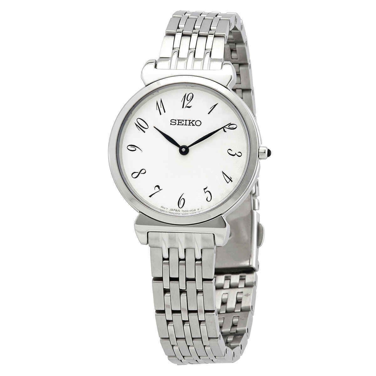 Mua đồng hồ Seiko Silver Patterned Dial Quartz Ladies Watch SFQ801 – Thiên  Đường Hàng Hiệu