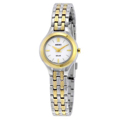 Classic Solar White Dial Two-tone Ladies Watch SUP210