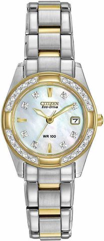 Regent Eco-Drive Mother of Pearl Dial Ladies Watch EW1824-57D