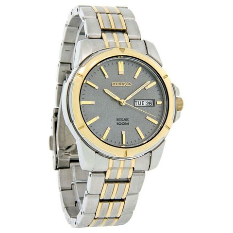 Solar Gray Dial Two-tone Men's Watch SNE098