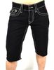 Straight Cut Off Natural Big T Denim Shorts 101261