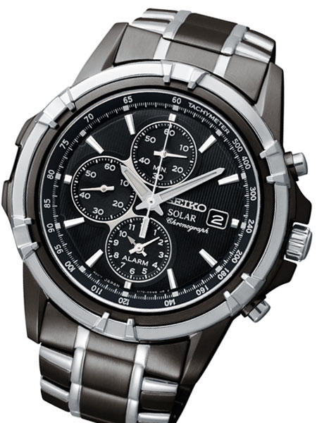 Mua đồng hồ Seiko Solar Chronograph Black Dial Men's Watch SSC143 – Thiên  Đường Hàng Hiệu