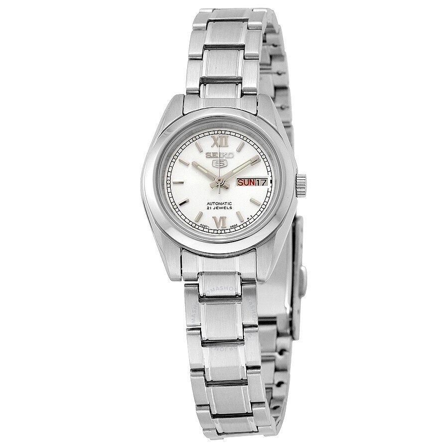 5 Automatic White Dial Stainless Steel Ladies Watch SYMK23