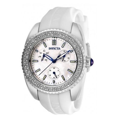 Angel Crystal White Mother of Pearl Dial Ladies Watch 28486