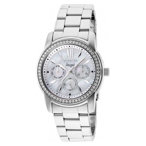 Angel Crystal White Mother of Pearl Dial Ladies Watch 28686