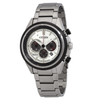 Silver Dial Eco-Drive Super Titanium Chronograph Watch CA4241-55A