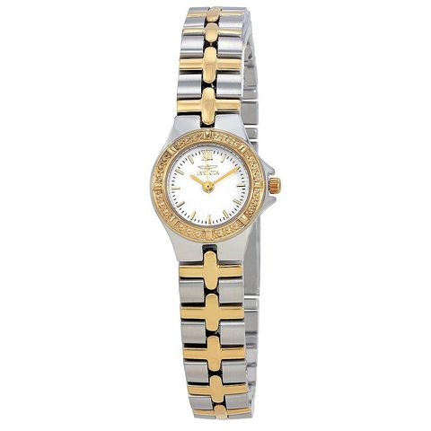 Wildflower White Dial Two-tone Ladies Watch 0136