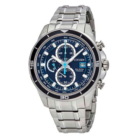 TI+IP Chronograph Eco-Drive Blue Dial Men's Watch CA0349-51L