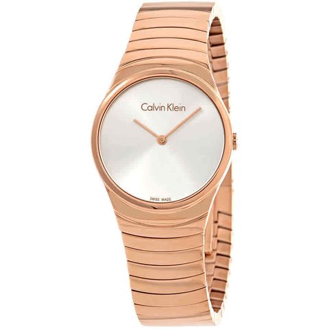 Whirl Quartz Silver Dial Rose Gold-tone Ladies Watch K8A23646