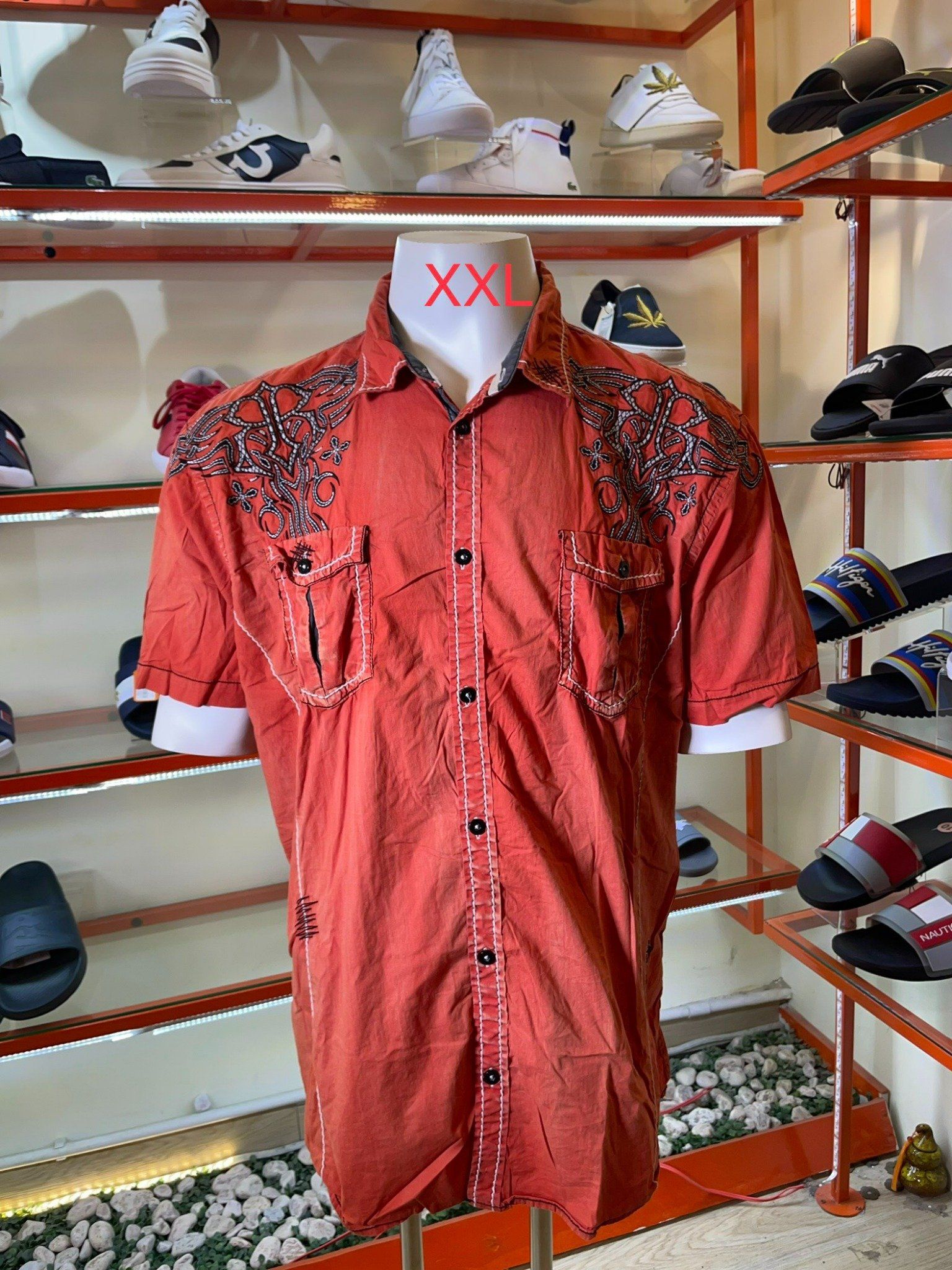 Áo Sơ Mi Tay Ngắn Cam Đất Roar - Si - B30