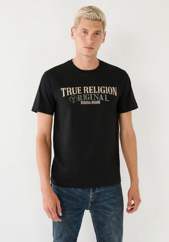 Áo Thun Nam Đen In Chử True Religion - New - 107995 -TB01