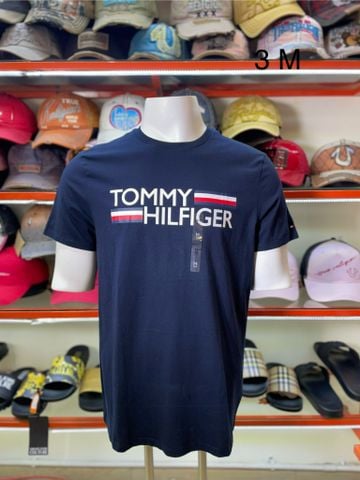 Áo Thun Xanh Đậm Chữ Sọc Tommy Hilfiger - New - 78J9682 410 - GD04