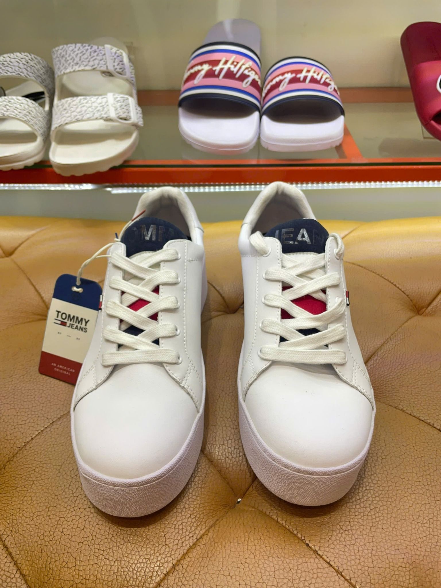 Giày Thể Thao Tommy Hilfiger Trắng Đế Cao - New - EN0EN00654
