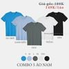  COMBO 5 ÁO NAM - COTTON THOÁT NHIỆT SIÊU MÁT, SIÊU NHẸ - Da Trời, Xanh Biển, Oliu, Trắng, Đen 