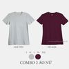  COMBO 2 ÁO NỮ  - COTTON THOÁT NHIỆT SIÊU MÁT, SIÊU NHẸ - Xám Tiêu, Đô Japan 