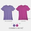  COMBO 2 ÁO NỮ  - COTTON THOÁT NHIỆT SIÊU MÁT, SIÊU NHẸ  - Tím Lavender, Cánh Sen 