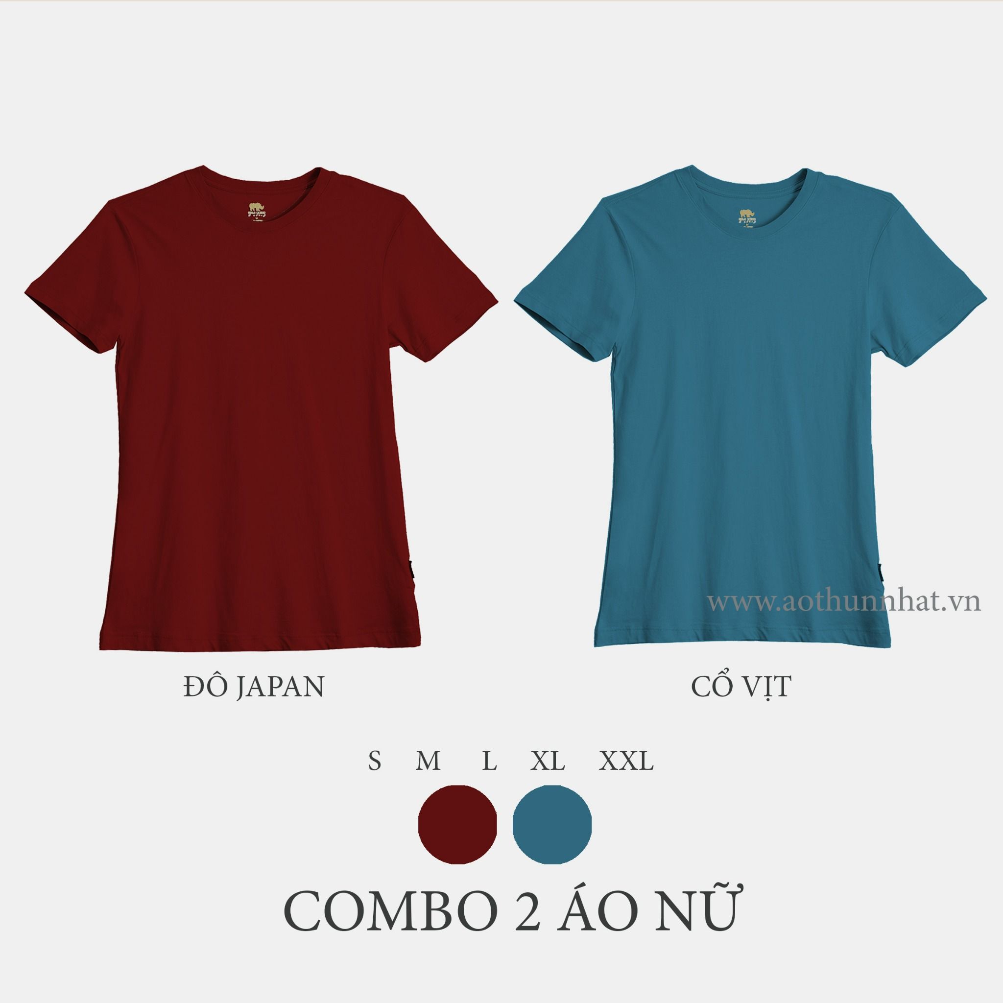  COMBO 2 ÁO NỮ  - COTTON THOÁT NHIỆT SIÊU MÁT, SIÊU NHẸ - Đô Japan, Cổ Vịt 