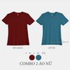  COMBO 2 ÁO NỮ  - COTTON THOÁT NHIỆT SIÊU MÁT, SIÊU NHẸ - Đô Japan, Cổ Vịt 