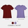  COMBO 2 ÁO NỮ  - COTTON THOÁT NHIỆT SIÊU MÁT, SIÊU NHẸ - Đô Japan, Tím Lavender 