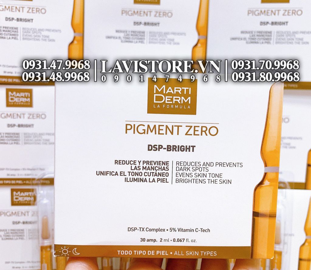 (10/2026) Tinh chất Marti Derm Pigment Zero DSP-BRIGHT 30 ống