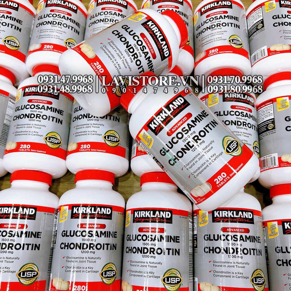 (1/2026) Glucosamin Chondroitin Kirkland 280v (MẪU MỚI)