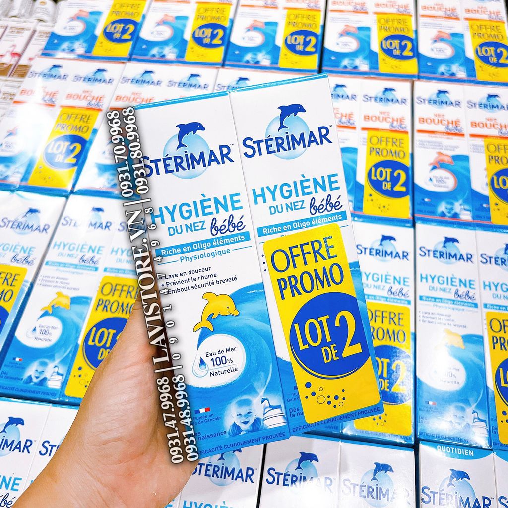 (02/2025) Xịt cá heo STERIMAR baby DECONGESTION 100ml - MÀU CAM