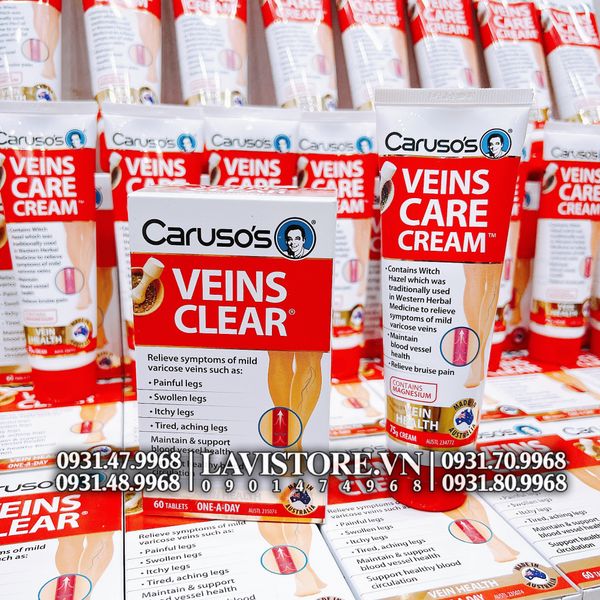 (12/2025) Kem bôi tĩnh mạch Veins Care Caruso's 75g