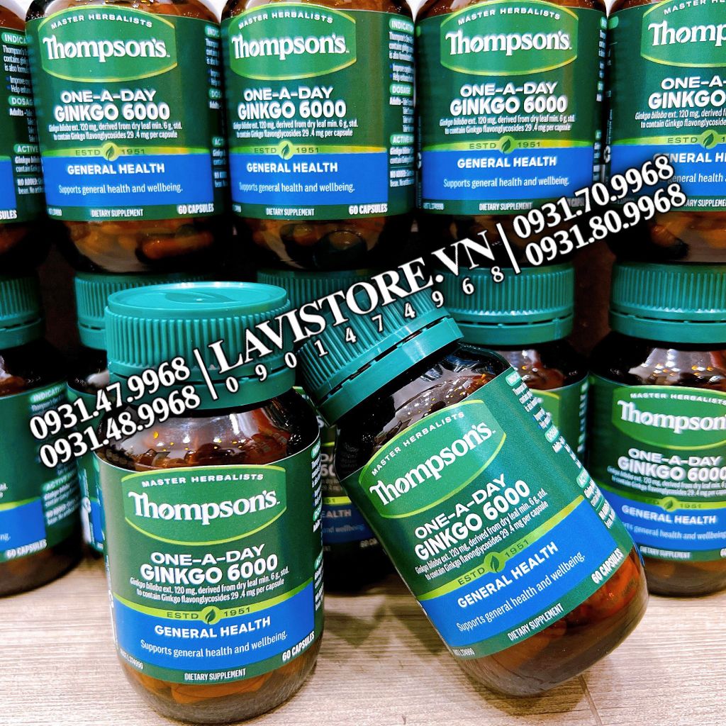 (11/2026) Bổ não Thompson's One A Day Ginko 6000 - 60 viên