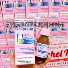 (01/2025) Siro hạ sốt Doliprane 2,4% của Pháp 100ml