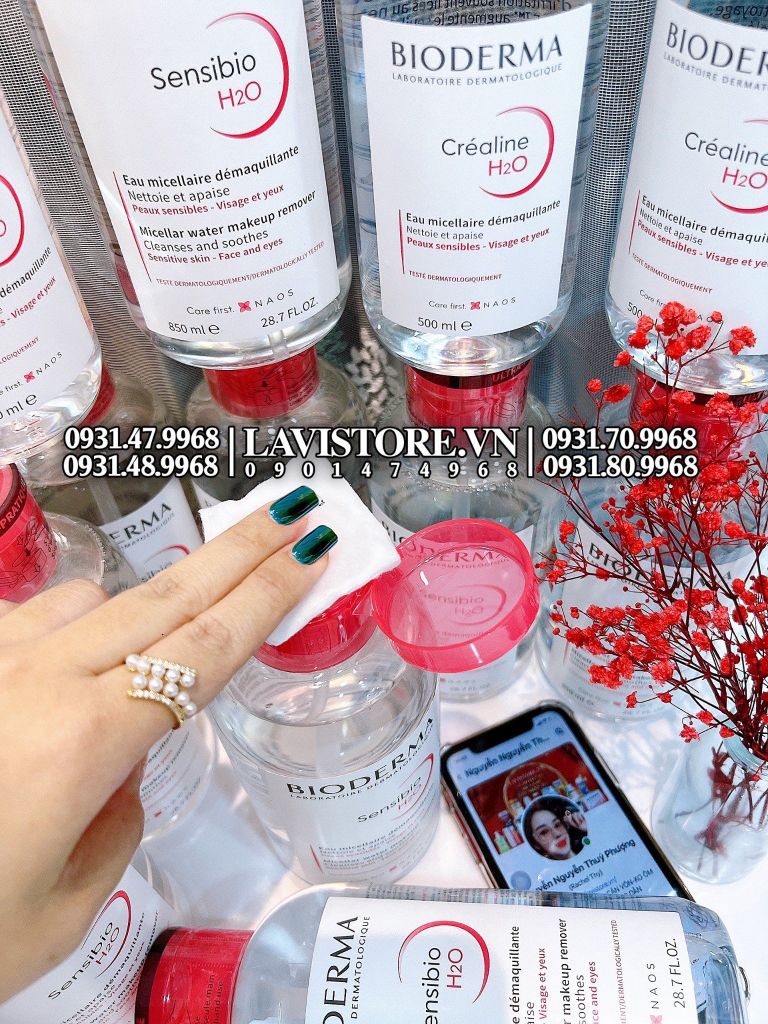 (07/2026) Tẩy trang Bioderma NẮP NHÚN 850ml - MÀU HỒNG