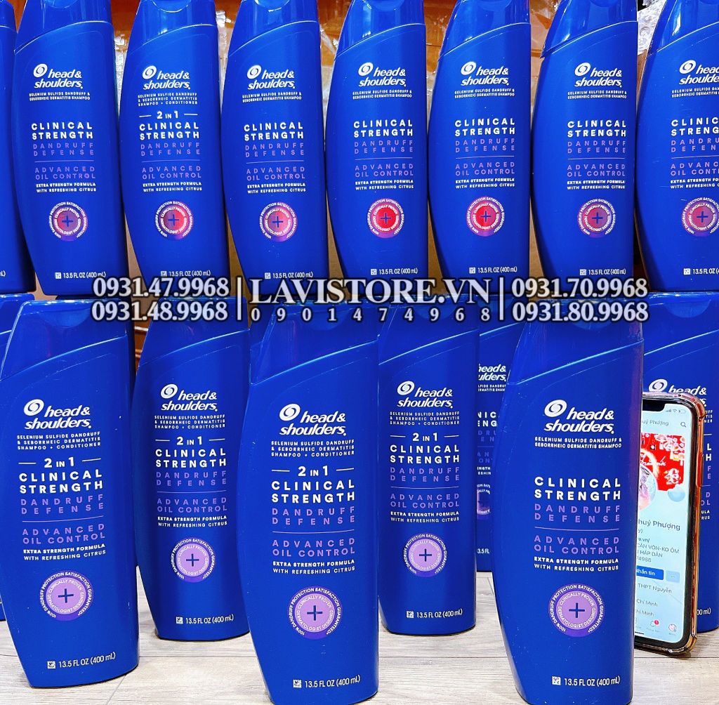 09/2024 (MÀU TÍM) Dầu gội Head & Shoulder Clinical Strength 400ml (Da Dầu)