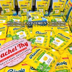 09/2023 (Tách set 26v) Kẹo Trị Ho Ricola Natural Herb Cough Drops 130 viên