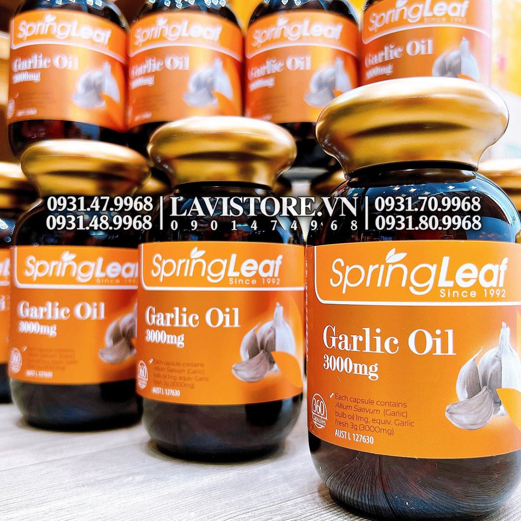 (01/2025) Viên uống Garlic Oil 3000 Úc Spring Leaf 360 viên