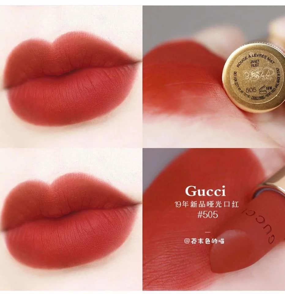 Son thỏi Gucci Fullsize Fullbox - Màu #509 Janie Scarlet (Đỏ nhung)