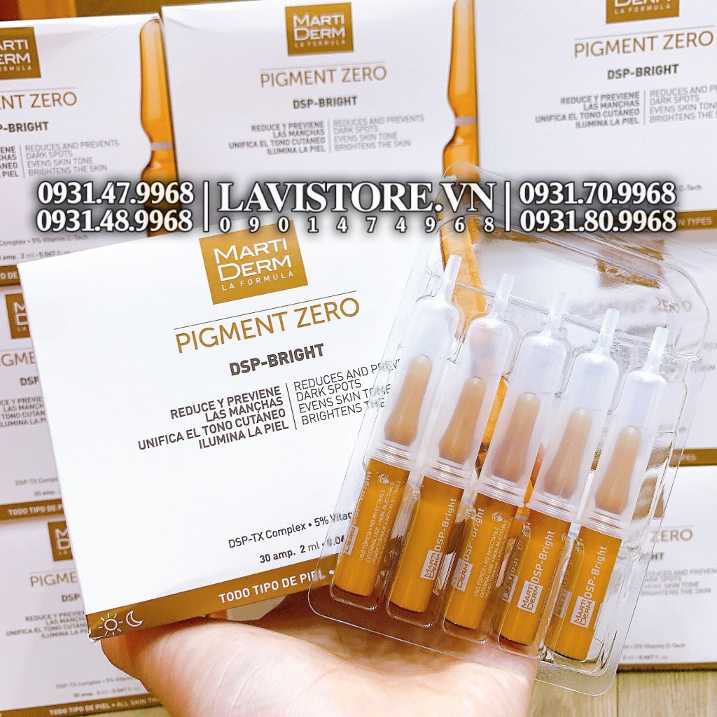 (10/2026) Tinh chất Marti Derm Pigment Zero DSP-BRIGHT 30 ống