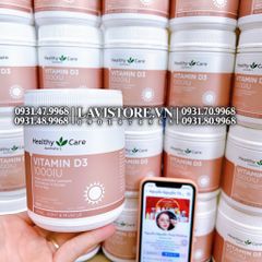 (10/2024) Vitamin D3 1000IU Healthy Care 500 viên