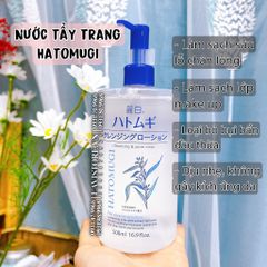 (03/2026) Nước tẩy trang Hatomugi 500ml