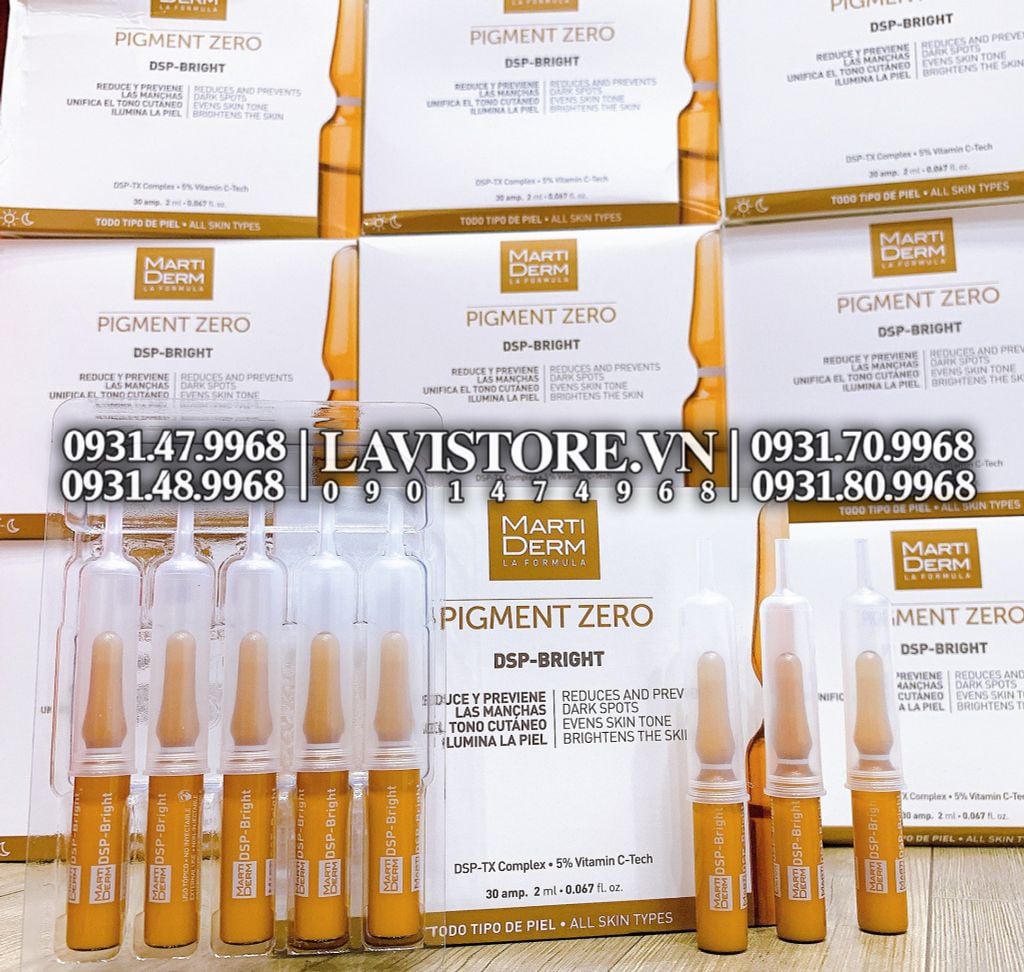 (10/2026) Tinh chất Marti Derm Pigment Zero DSP-BRIGHT 30 ống