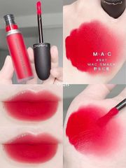 (02/2026) Son kem MAC Powder Kiss Liquid #979 IMPULSIVE (Cam nâu đào)