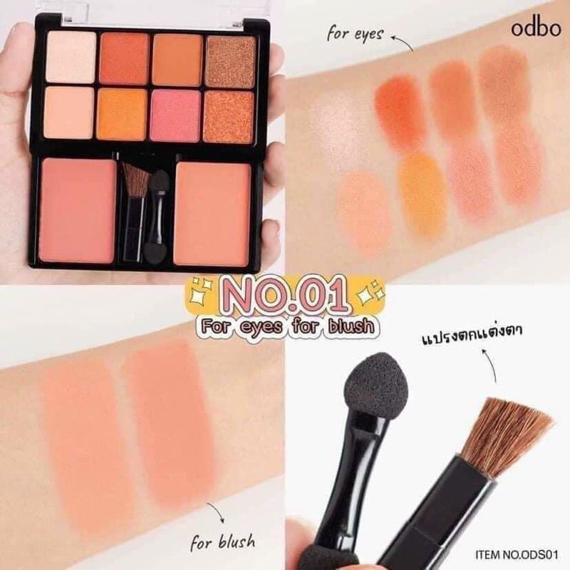 (11/2026) Bảng phấn mắt 2 tầng ODBO Eyeshadow and Blush