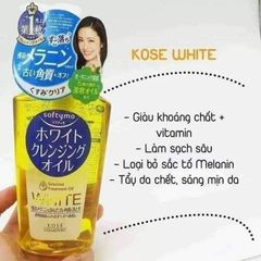 Dầu tẩy trang Kose WHITE Softymo 230ml - Màu vàng vòi trắng