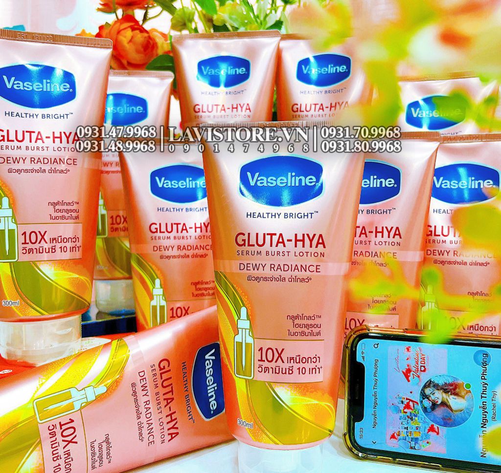 (11/2024) Dưỡng thể Vaseline Gluta-HYA 10X 300ml - MÀU VÀNG (Ban ngày)